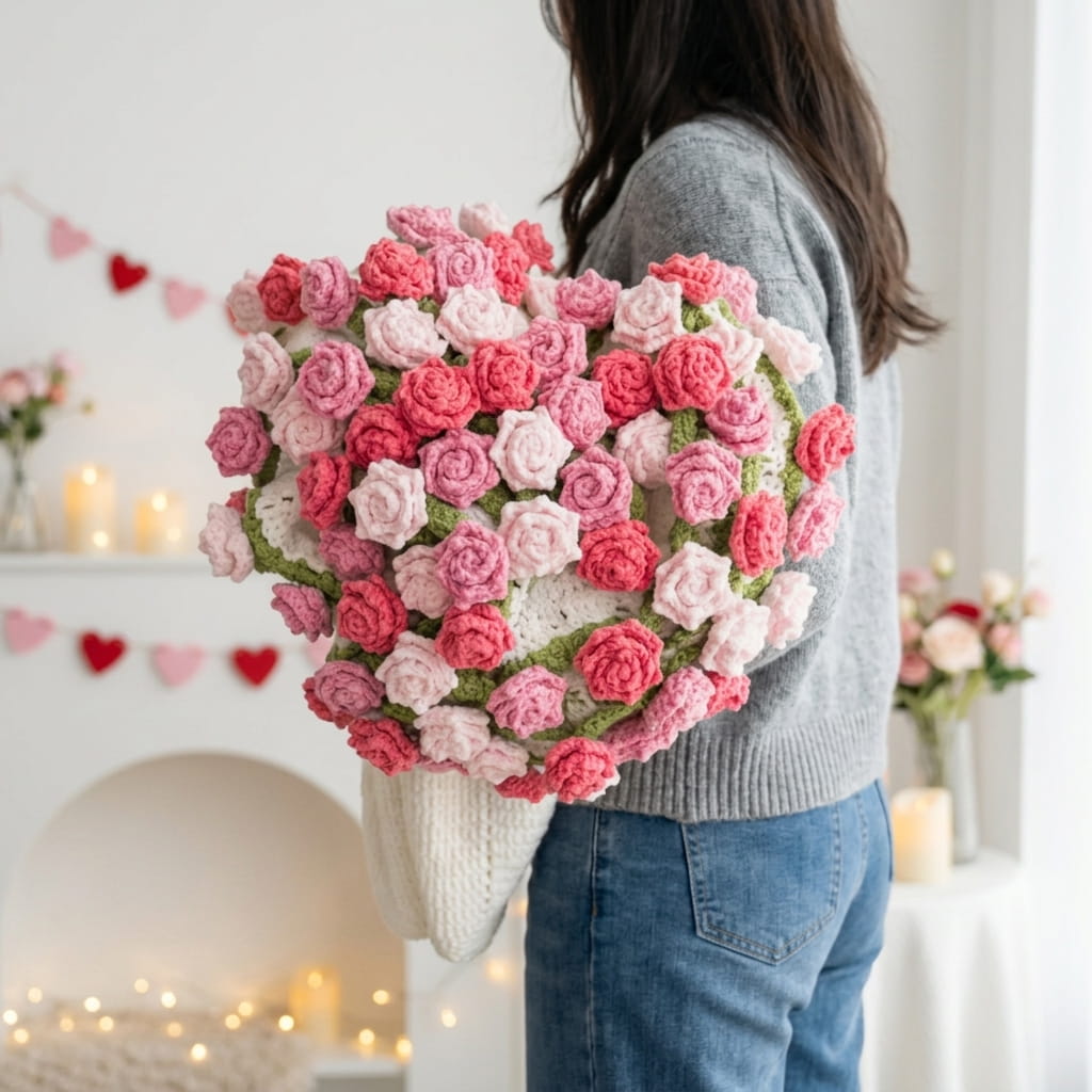 Rosecouette – Bouquet au crochet fait main