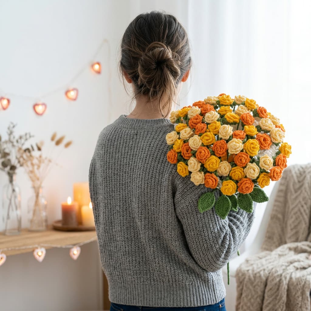 Rosecouette – Bouquet au crochet fait main